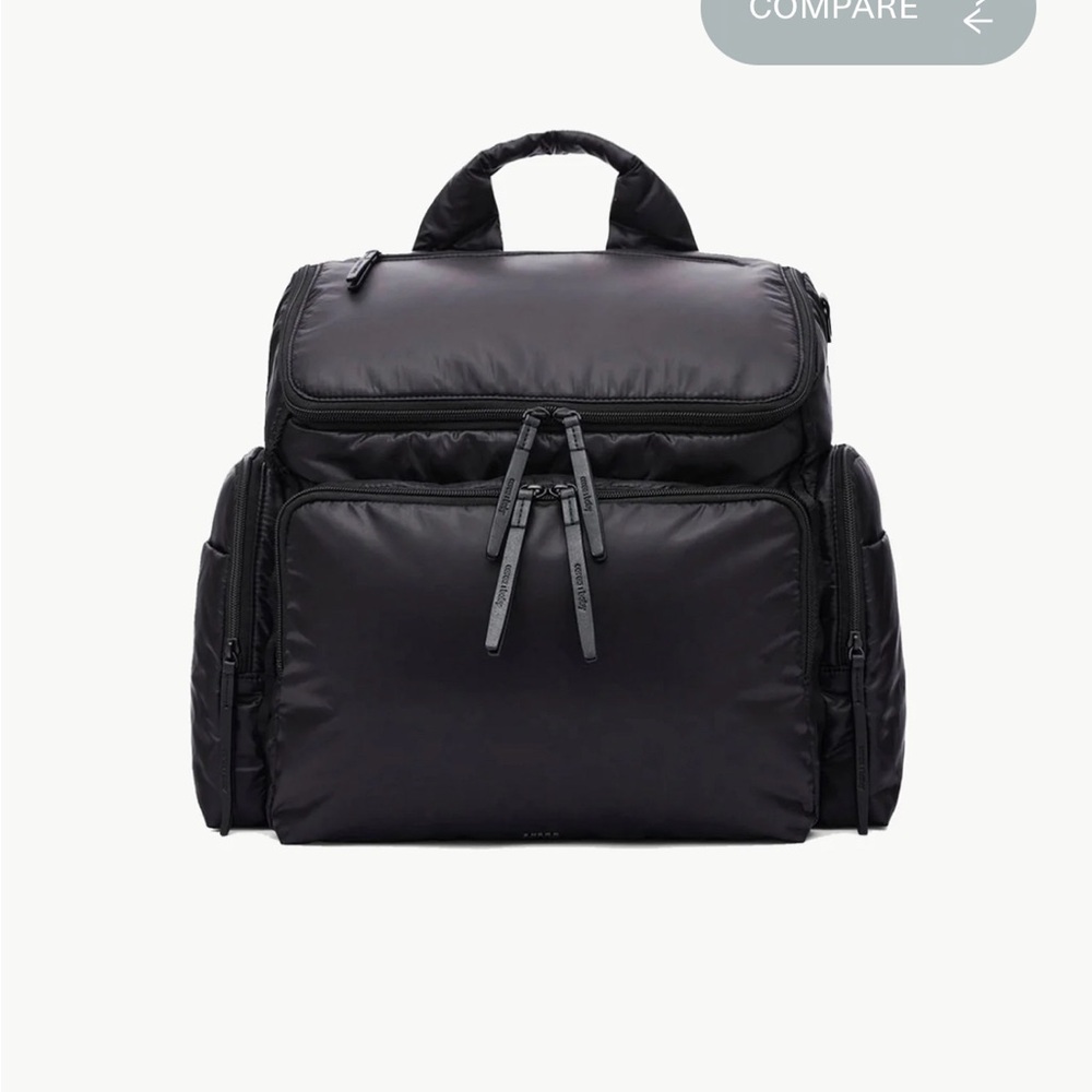 Caraa Large Black Nylon Backpack Diaper Bag